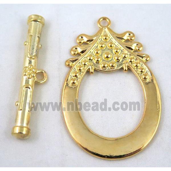 alloy toggle clasps, gold plated