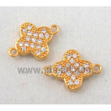 zircon, copper connector, gold plated