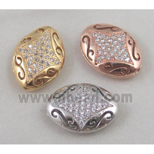 Zircon copper spacer bead, mix color