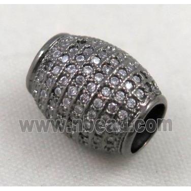 Zircon copper spacer bead, black
