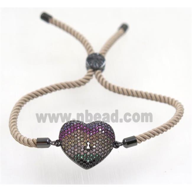 handmade bracelet with nylon wire, zircon bead