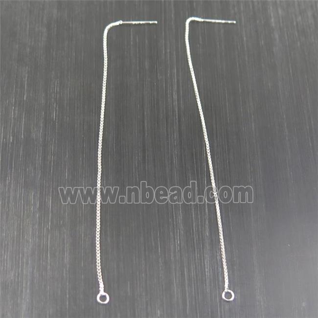 copper earring wire, silver plated