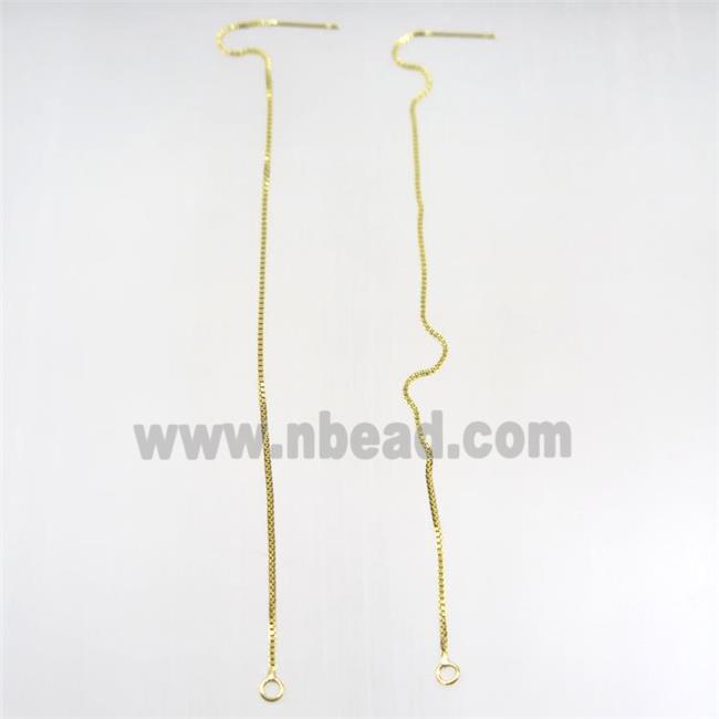 copper earring wire, gold plated