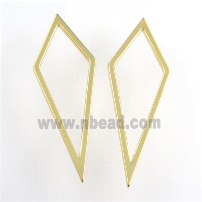 copper rhombus jumpring, gold plated