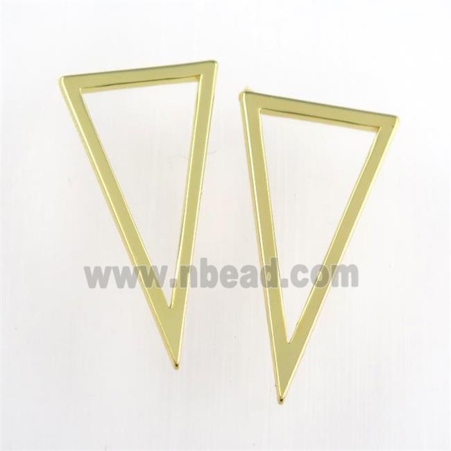 copper triangle jumpring, gold plated