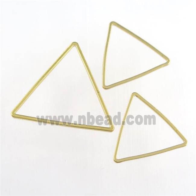 copper triangle jumpring, gold plated
