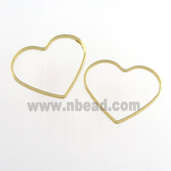 copper heart jumpring, gold plated