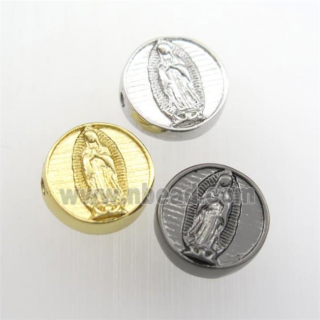 copper coin beads with Jesus, mixed color