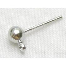 platinum plated Ball Post Earring, Copper