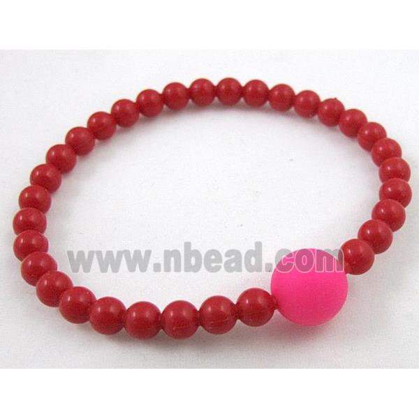 bracelet with rubber bead, mixed