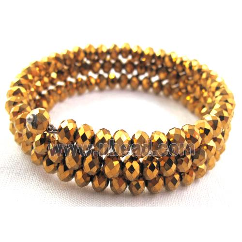 Chinese Crystal Bracelets, golden