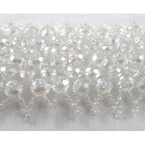 Chinese Crystal glass Bracelet, seed glass bead, clear
