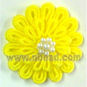 Crochet Handcraft Flower, yellow