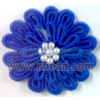 Crochet Craft Flower, Blue