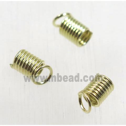 Raw Brass spring clasp, end cord