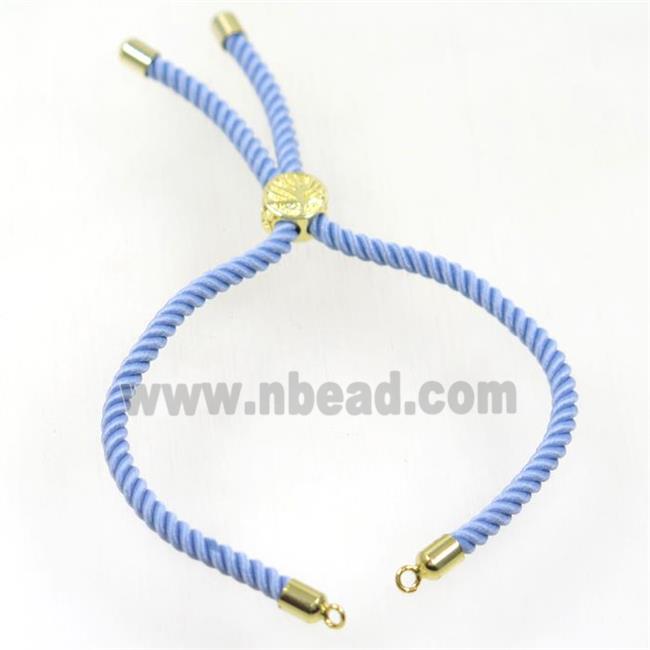 blue nylon cord bracelet chain