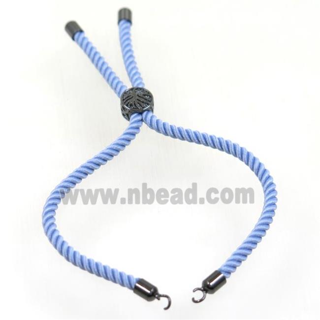 blue nylon cord bracelet chain