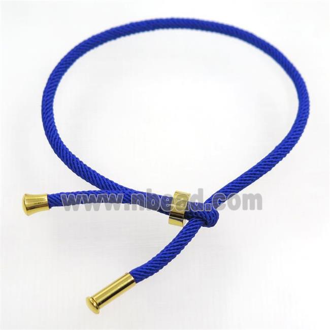 royal blue nylon bracelet, resized