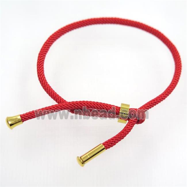 red nylon bracelet, resized