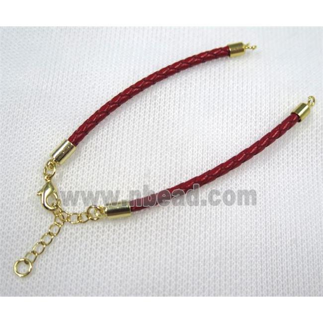 PU leather bracelet with resized chain