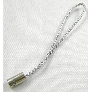 Mobile phone cord, silver
