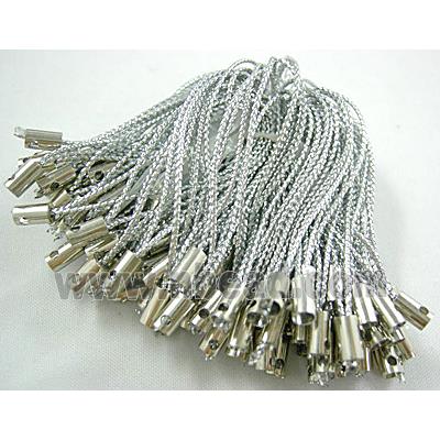 Mobile phone cord, silver
