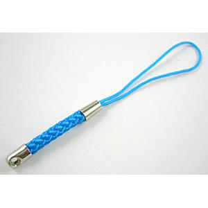 Mobile phone rope, Blue, String hanger with ends Clasp