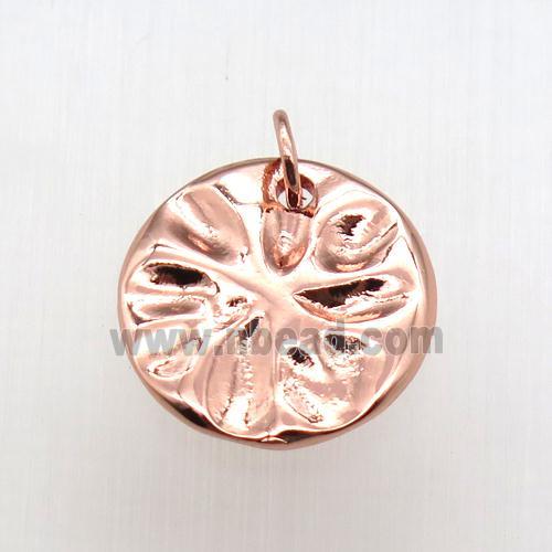 copper pendant, gold plated