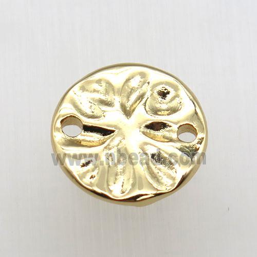 copper circle connector, gold plated