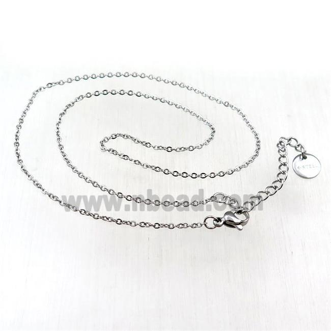 Stainless Steel necklace, platinum plated