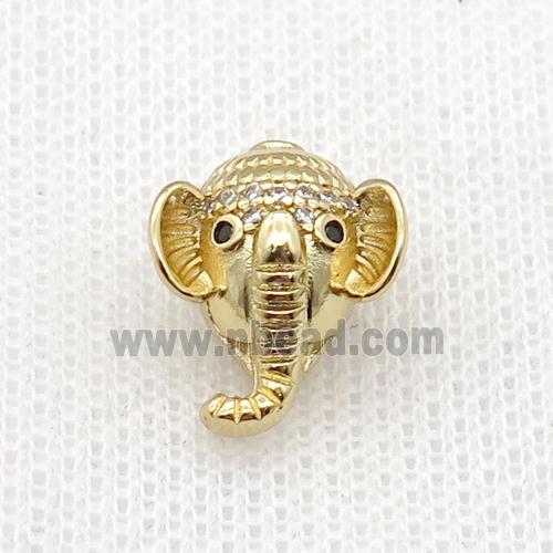 copper elephant beads, gold plated