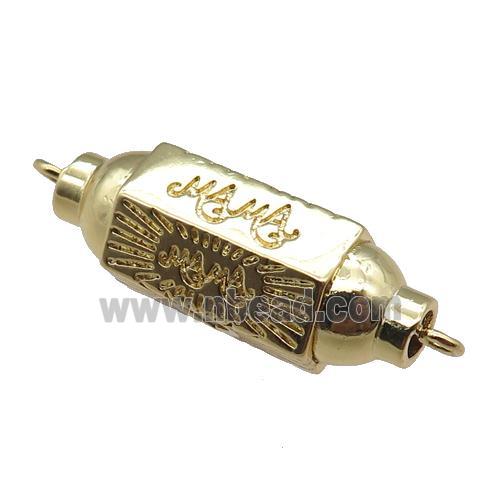 copper capsule hexagon connector, gold plated