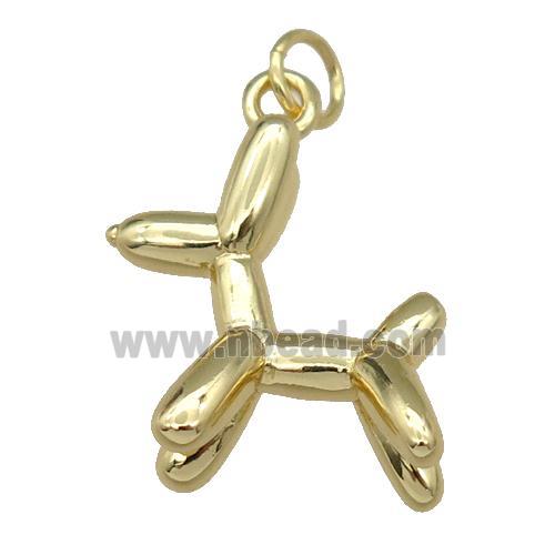 Copper Dog Charms Pendant Gold Plated