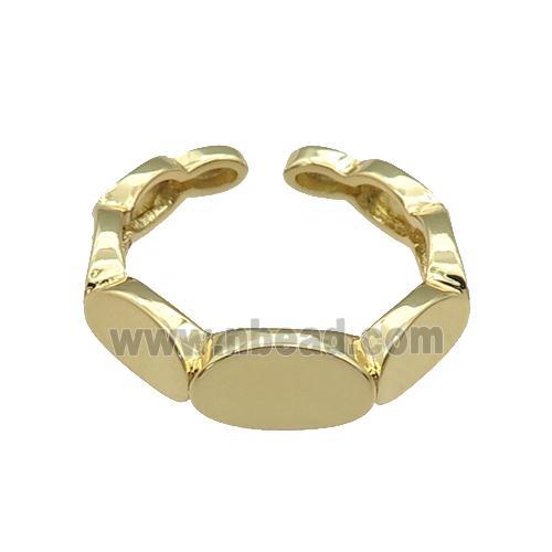 copper Ring, gold plated