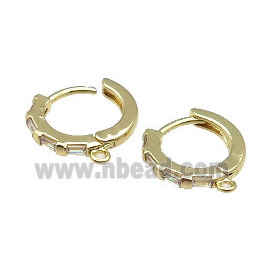 Copper Latchback Earring Accessories With Loop Gold Plated