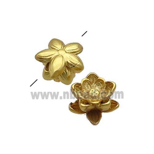 Copper Lotus Beads Flower Duck Gold Plated