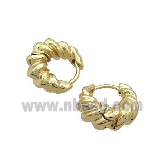 Copper Hoop Earring Gold Plated