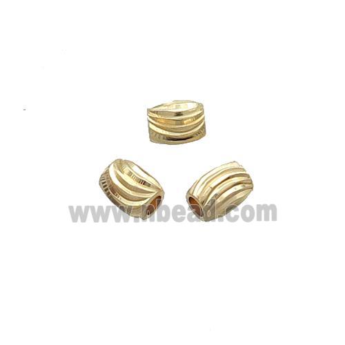 Copper Barrel Beads Gold Plated