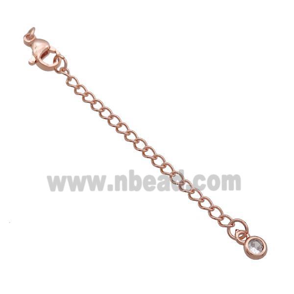 Copper Necklace Extender Chain Rose Gold
