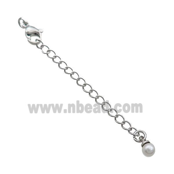 Copper Necklace Extender Chain Platinum Plated