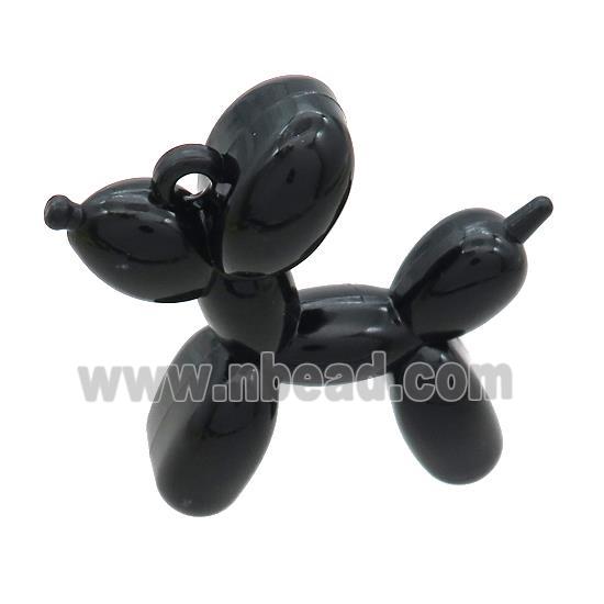Black Resin Dog Chrams Pendant
