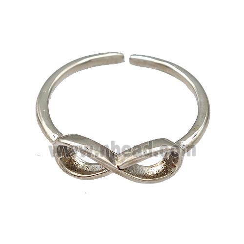 Copper Infinity Rings Platinum Plated