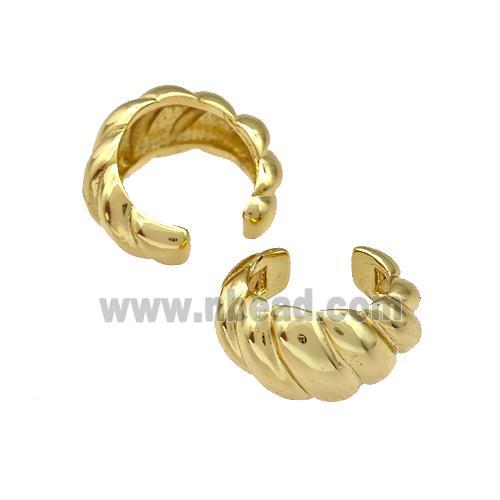 Copper Rings Spiral Gold Plated