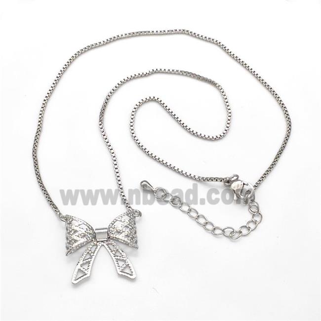 Copper Butterfly Necklaces Hollow Platinum Plated