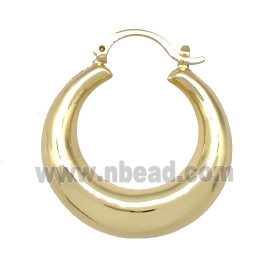 Copper Latchback Earrings Hollow Gold Plated