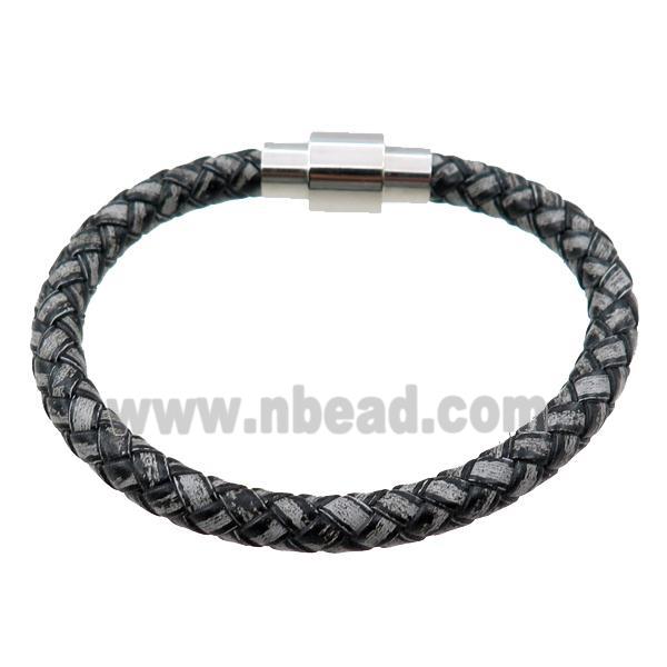 PU leather bracelets with magnetic clasp