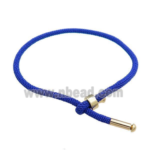 Royal Blue Nylon Bracelet Adjustable