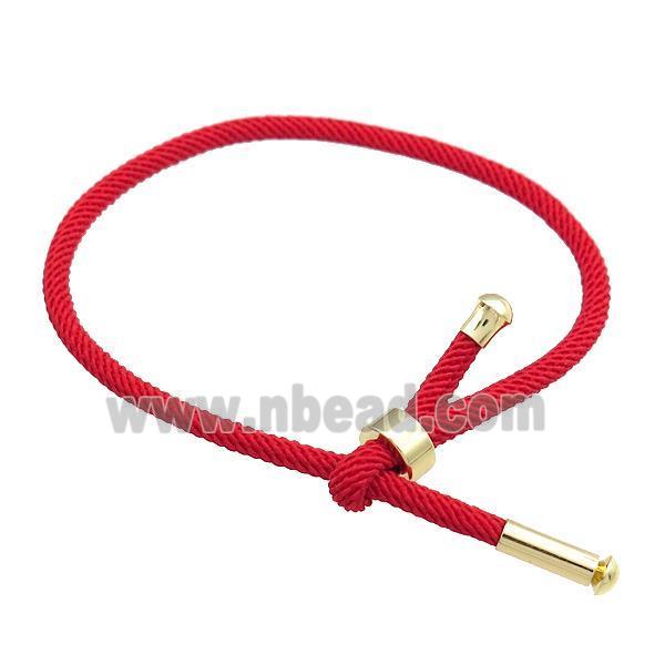Red Nylon Bracelet Adjustable