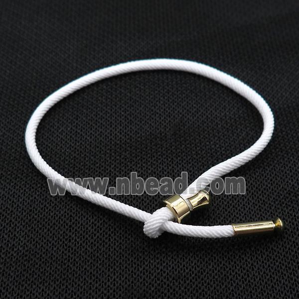 White Nylon Bracelet Adjustable