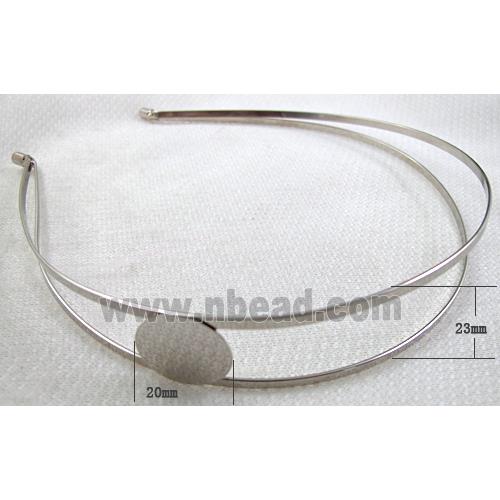 Platinum Plated steel alloy Hair Bands